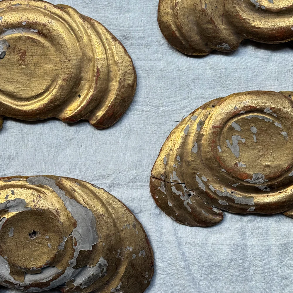 18th-century Set of 5 Italian Gilt Clouds - Image 3