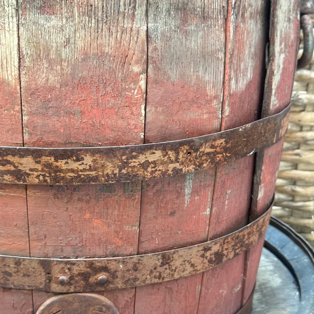 19th-century Painted Barrel - Image 3