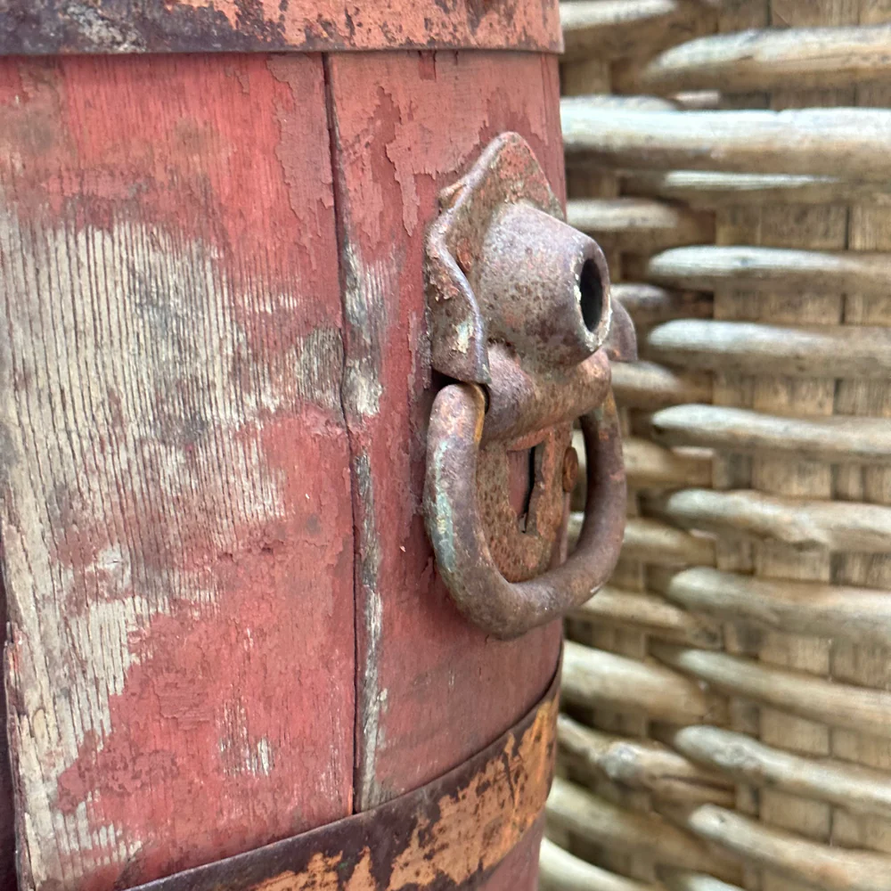 19th-century Painted Barrel - Image 4