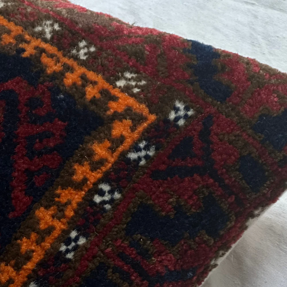 Antique Caucasian Rug Pillow (#1) - Image 3