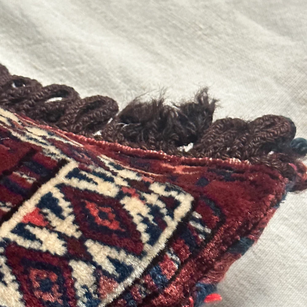 Antique Caucasian Rug Pillow - Image 4