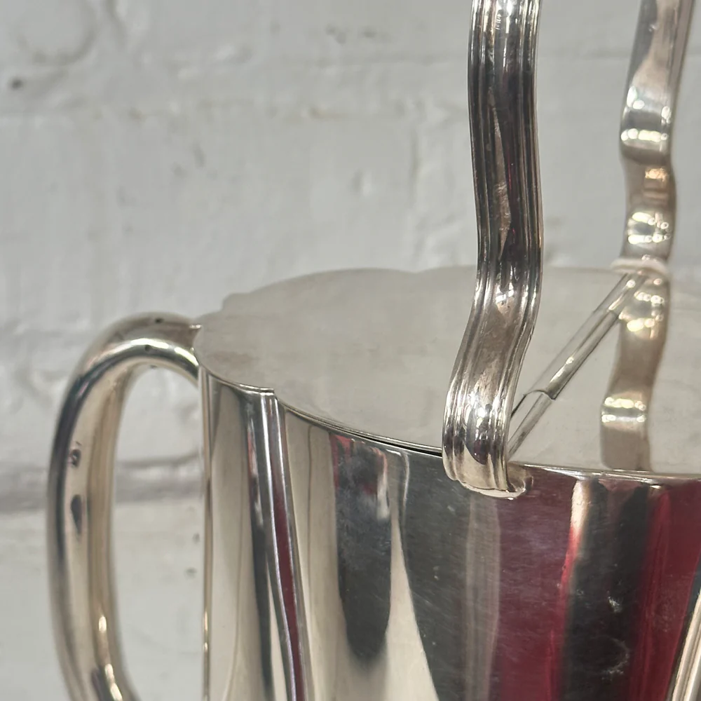 Antique Silver-Plated Watering Can Teapot - Image 3