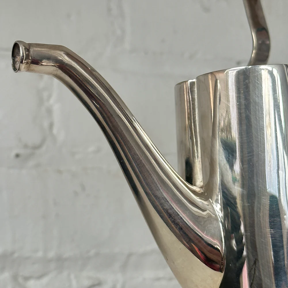 Antique Silver-Plated Watering Can Teapot - Image 6