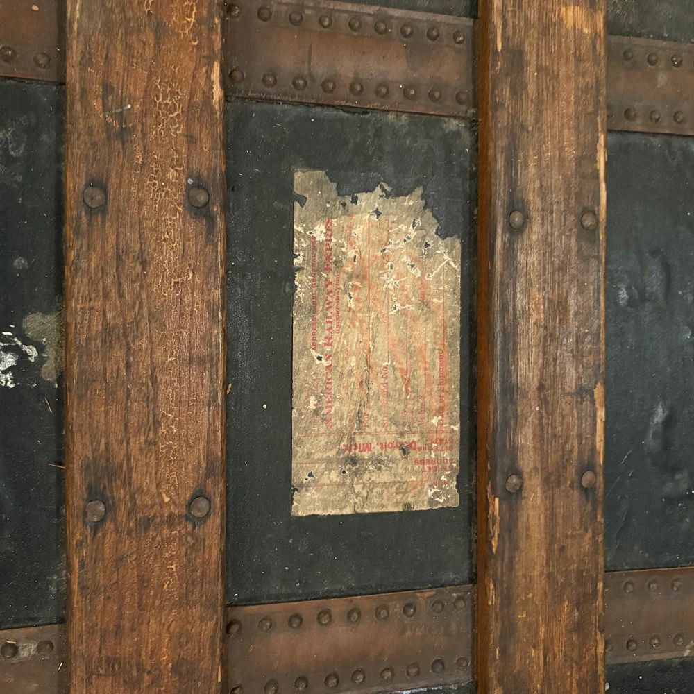 Antique Steamer Trunk - Image 6