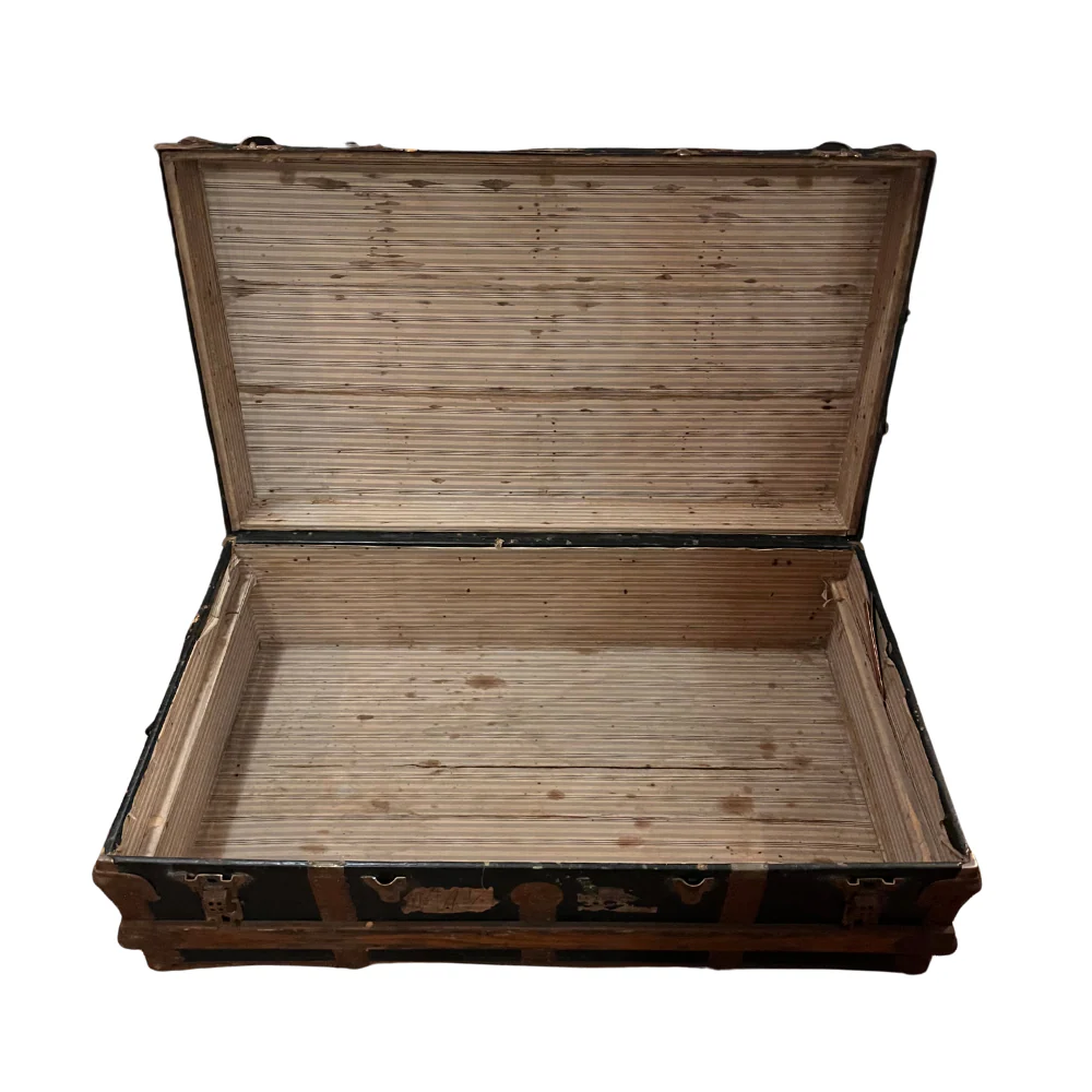Antique Steamer Trunk - Image 9