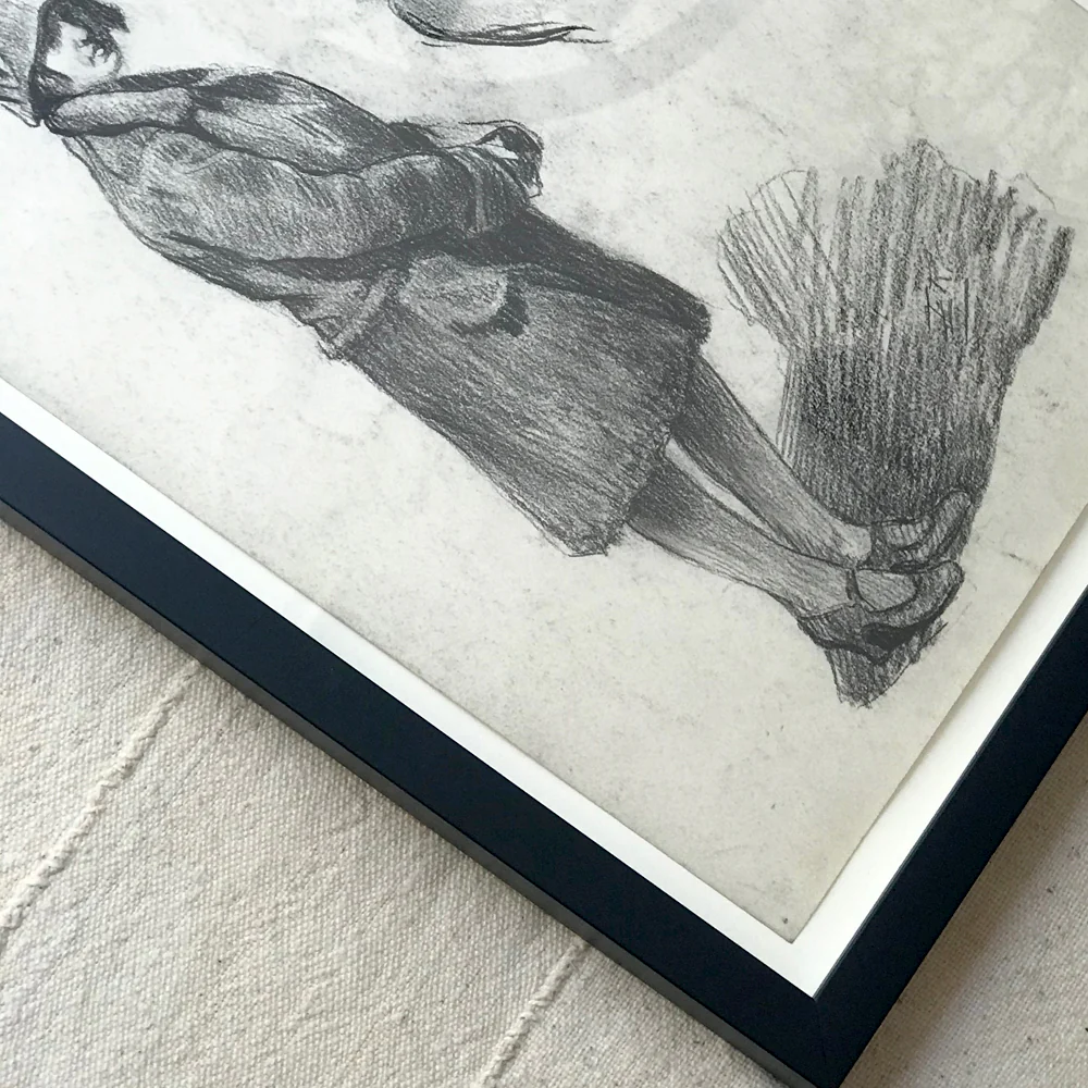 Evert Rabbers Framed Portrait Study Drawing - Image 3